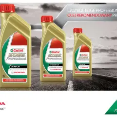 Olej Castrol EDGE Professional H, rekomendowany przez Hondę, idealny do Twojej Hondy CRV 2.0 benzyna. Dostępne różne lepkości.