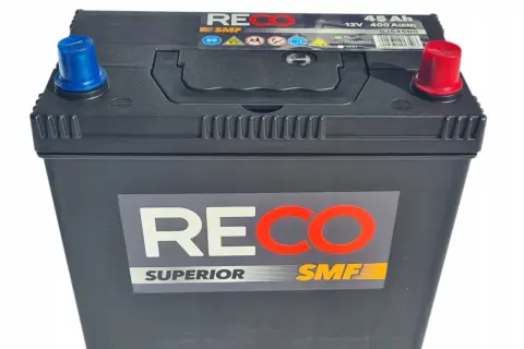 Akumulator RECO SMF 45Ah 400A(EN) do Honda Civic VIII 1.8 benzyna. Zapewni mocne i niezawodne zasilanie dla Twojego auta.