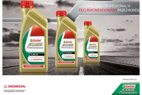 Olej Castrol EDGE Professional H, rekomendowany przez Hondę, idealny do Twojej Hondy CRV 2.0 benzyna. Dostępne różne lepkości.