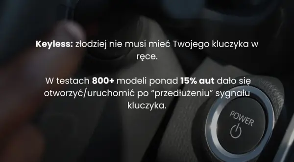 Keyless: złodziej nie musi mieć kluczyka. W testach 800+ modeli aut dało się otworzyć/uruchomić po "przedłużeniu" sygnału. Jak wyłączyć system bezkluczykowy?