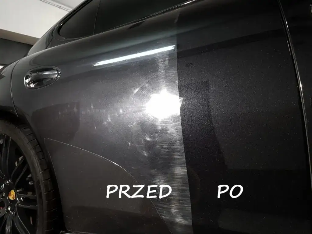 samochód zarysowany lakier przed polerowaniem