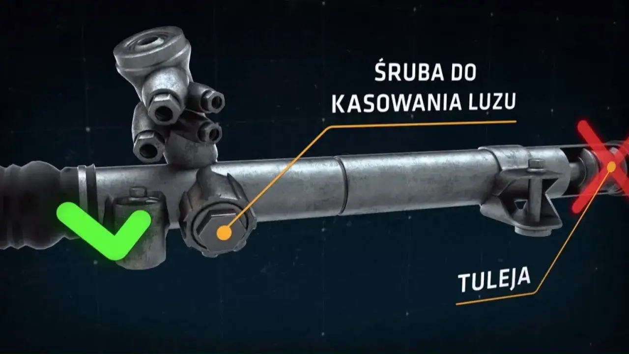 objawy luzu na maglownicy kierownica stuki