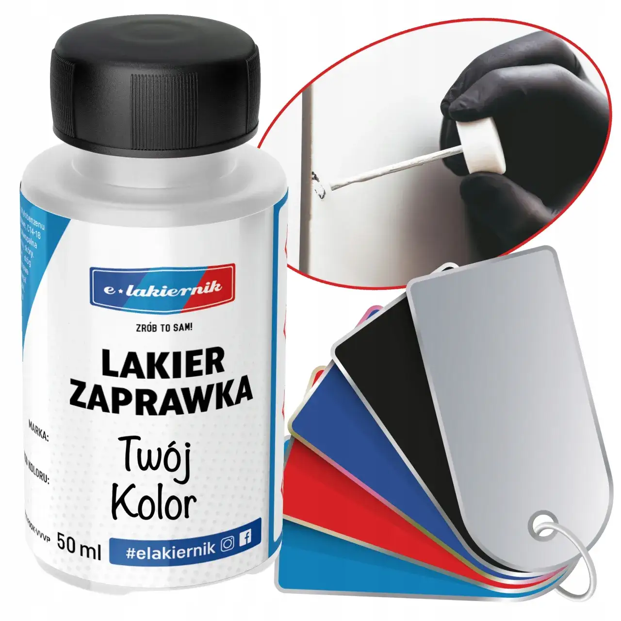 Zestaw lakieru zaprawkowego kod koloru samochodu