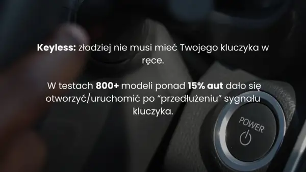 Keyless: złodziej nie musi mieć kluczyka. W testach 800+ modeli aut dało się otworzyć/uruchomić po "przedłużeniu" sygnału. Jak wyłączyć system bezkluczykowy?